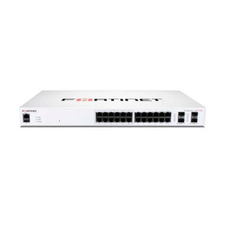 Fortinet FS-124F-FPOE switch di rete Supporto Power over Ethernet (PoE) 1U Bianco