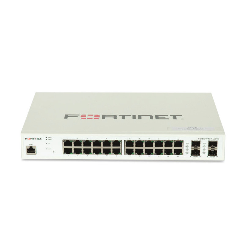 Fortinet FS-224E switch di rete Gestito L2 Gigabit Ethernet (10/100/1000) 1U Bianco