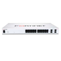 Fortinet FS-124F-POE switch di rete Gigabit Ethernet (10 100 1000) Supporto Power over Ethernet (PoE) 1U Bianco
