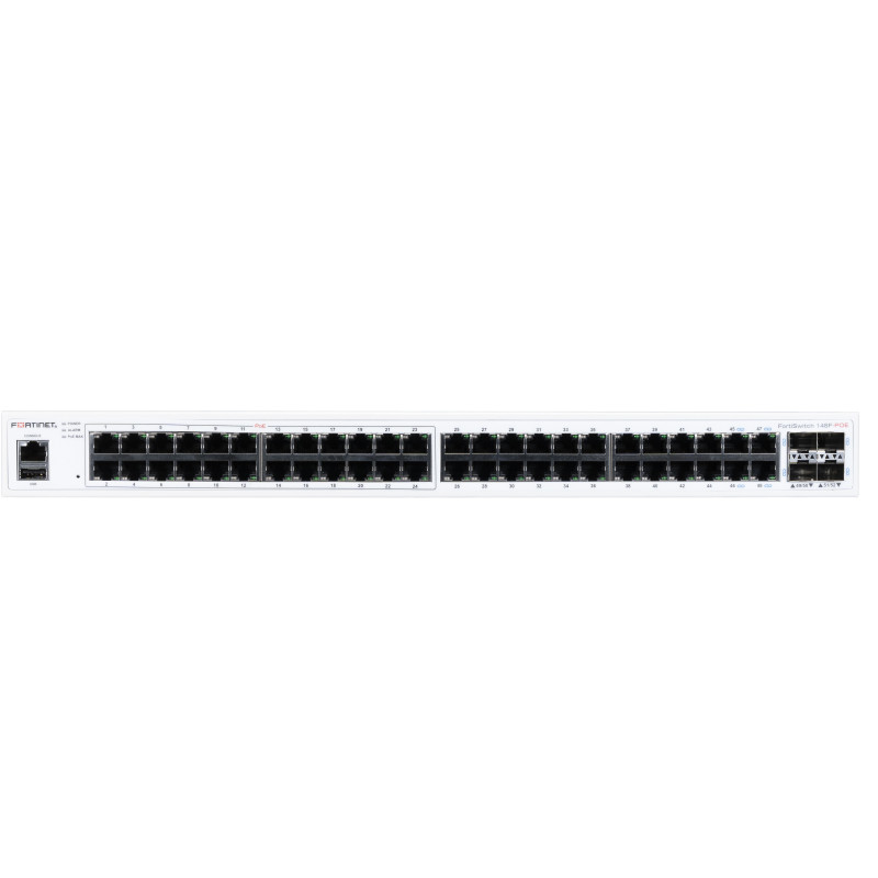 Fortinet FS-148F-POE switch di rete L2 Gigabit Ethernet (10/100/1000) Supporto Power over Ethernet (PoE) 1U Bianco Fortinet FS-148F-POE switch di rete L2 Gigabit Ethernet (10/100/1000) Supporto Power over Ethernet (PoE) 1U Bianco