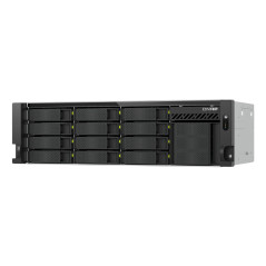 QNAP TS-H1655XEU-RP Server di archiviazione Armadio (3U) Intel Atom® C5125 8 GB DDR4 0 TB QuTS hero Nero, Grigio