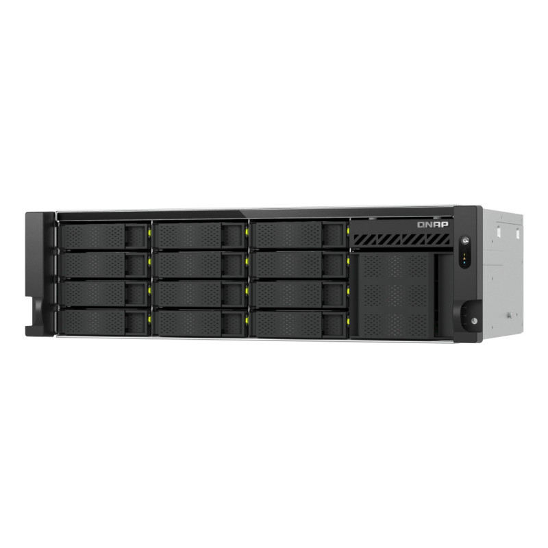 QNAP TS-H1655XEU-RP Server di archiviazione Armadio (3U) Intel Atom® C5125 8 GB DDR4 0 TB QuTS hero Nero, Grigio