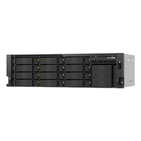 QNAP TS-H1655XEU-RP Server di archiviazione Armadio (3U) Intel Atom® C5125 8 GB DDR4 0 TB QuTS hero Nero, Grigio