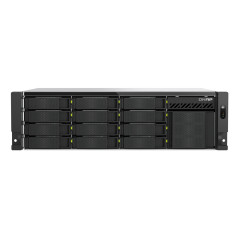 QNAP TS-H1655XEU-RP Server di archiviazione Armadio (3U) Intel Atom® C5125 8 GB DDR4 0 TB QuTS hero Nero, Grigio