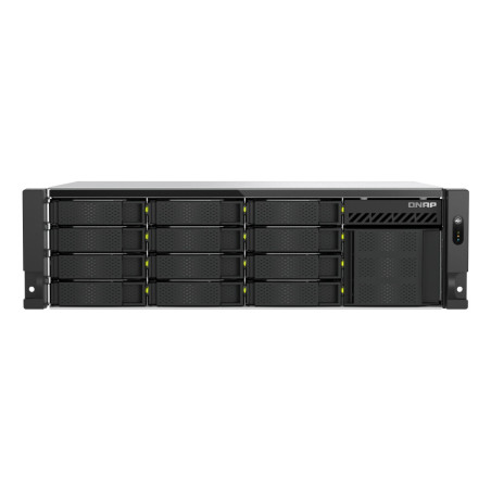 QNAP TS-H1655XEU-RP Server di archiviazione Armadio (3U) Intel Atom® C5125 8 GB DDR4 0 TB QuTS hero Nero, Grigio
