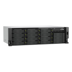 QNAP TS-H1655XEU-RP Server di archiviazione Armadio (3U) Intel Atom® C5125 8 GB DDR4 0 TB QuTS hero Nero, Grigio