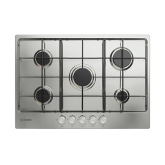 Indesit THP 752 IX I 1 piano gas inox 75cm 5 fuochi griglie smaltate