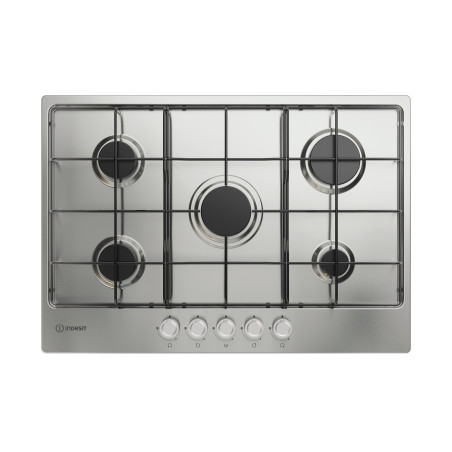 Indesit THP 752 IX I 1 piano gas inox 75cm 5 fuochi griglie smaltate