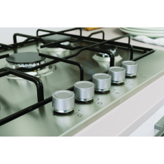 Indesit THP 752 IX I 1 piano gas inox 75cm 5 fuochi griglie smaltate