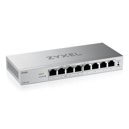 Zyxel GS1200-8HPV3 Gestito L2 Gigabit Ethernet (10/100/1000) Supporto Power over Ethernet (PoE) Desktop Grigio
