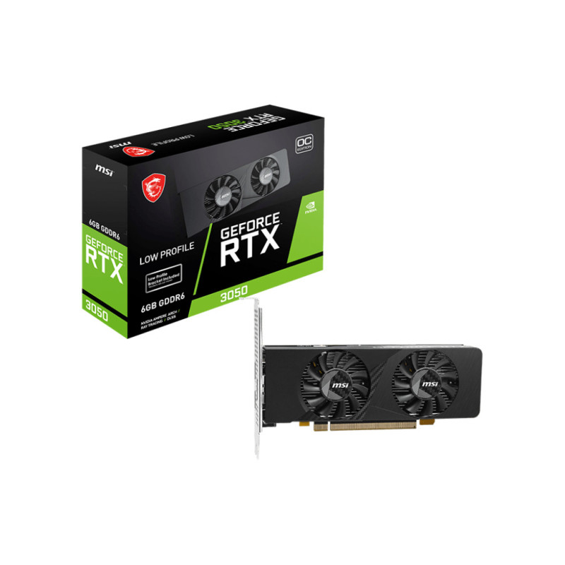 MSI GEFORCE RTX 3050 LP E 6G OC scheda video NVIDIA 6 GB GDDR6