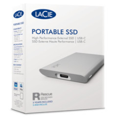LaCie STKS1000400 unità esterna a stato solido Tecnologia Thunderbolt 1 TB USB tipo-C 3.2 Gen 2 (3.1 Gen 2) Argento