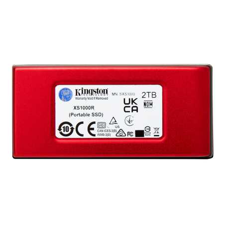Kingston Technology 2TB SSD esterno XS1000 USB 3.2 Gen 2, Rosso SXS1000R/2000G