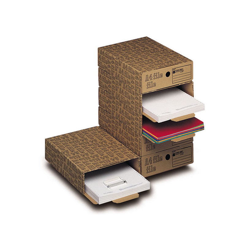 KING MEC CF6 A4 scatola per la conservazione di documenti Marrone