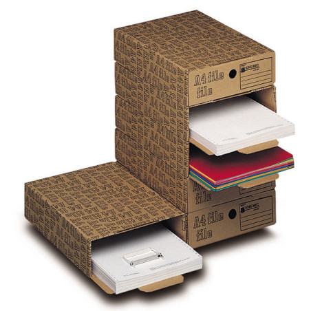 KING MEC CF6 A4 scatola per la conservazione di documenti Marrone