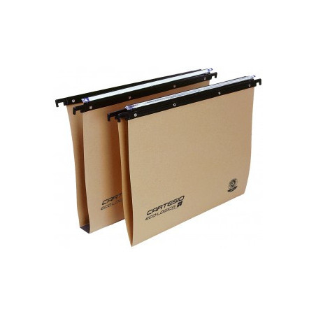 Bertesi Cartesio Ecologica cartella sospesa e accessorio Cartoncino, Polistirolo A4 Marrone 25 pz