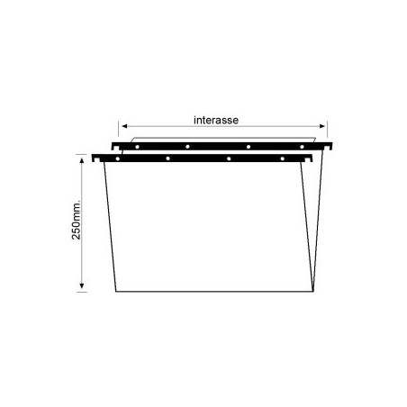 Bertesi Cartesio PP cartella sospesa e accessorio Polistirolo A4 Multicolore 25 pz