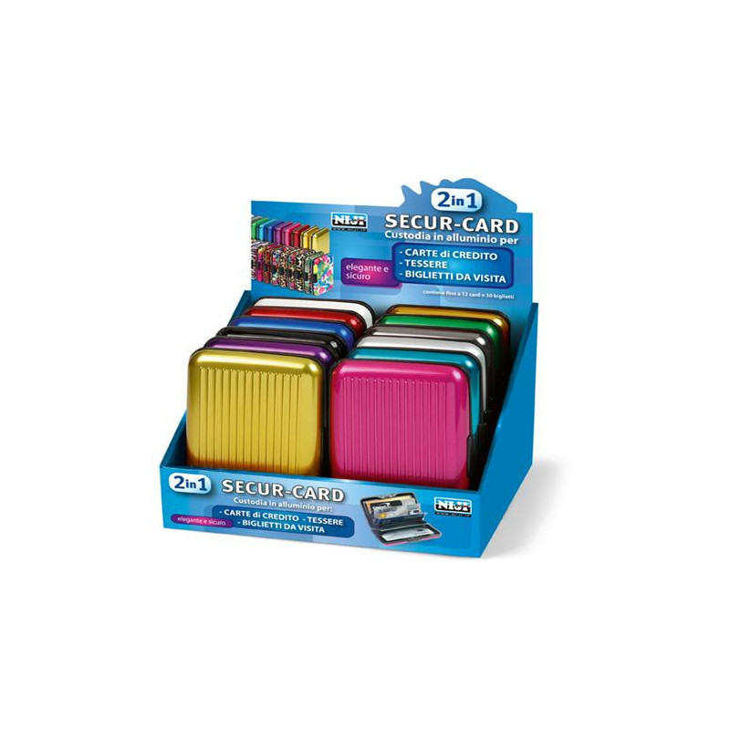 Niji 60228 portafoglio, portacarte e portadocumenti da viaggio Custodia Multicolore Alluminio