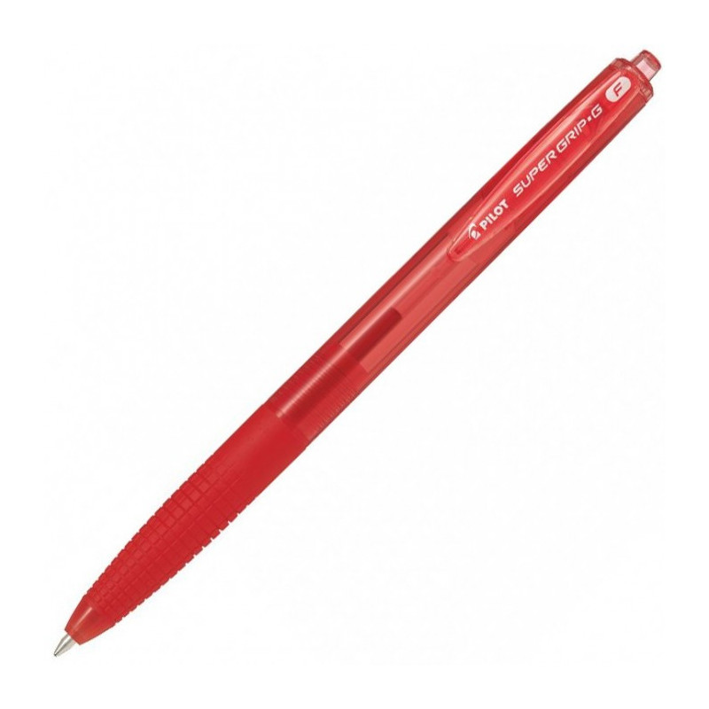 Pilot Super Grip G Rosso Penna a sfera retrattile a clip Fine 12 pz