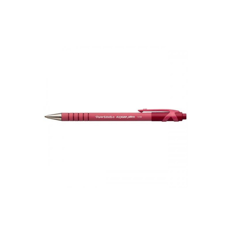 Papermate Flexgrip Ultra Rosso Penna a sfera retrattile a clip Medio 12 pz