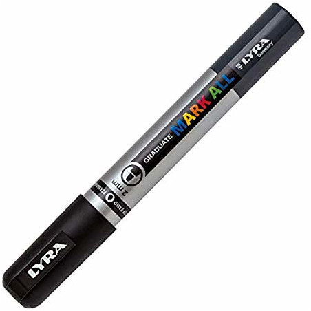 Lyra Graduate Mark All marcatore permanente Tipo di punta Nero 6 pz