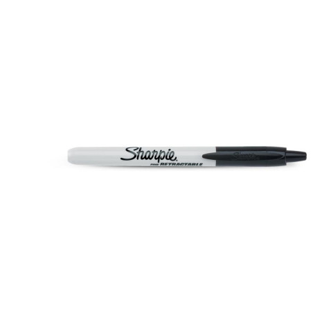 Sharpie Fine Retractable marcatore permanente Punta sottile Nero