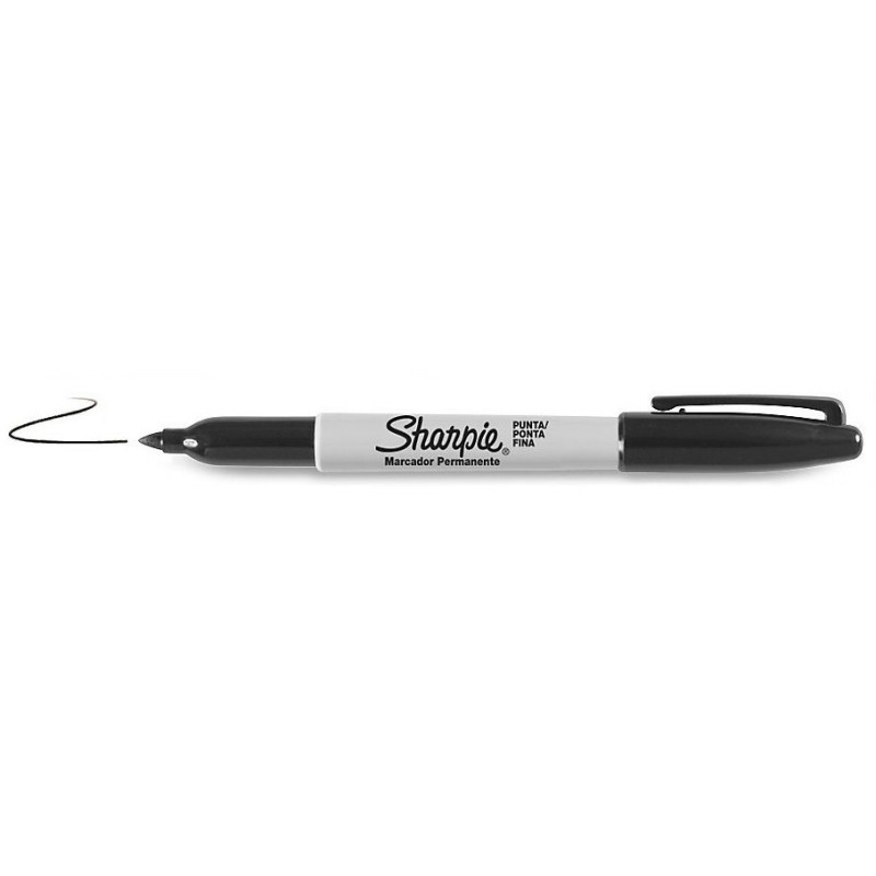 Sharpie Fine Point marcatore permanente Punta sottile Nero 12 pz
