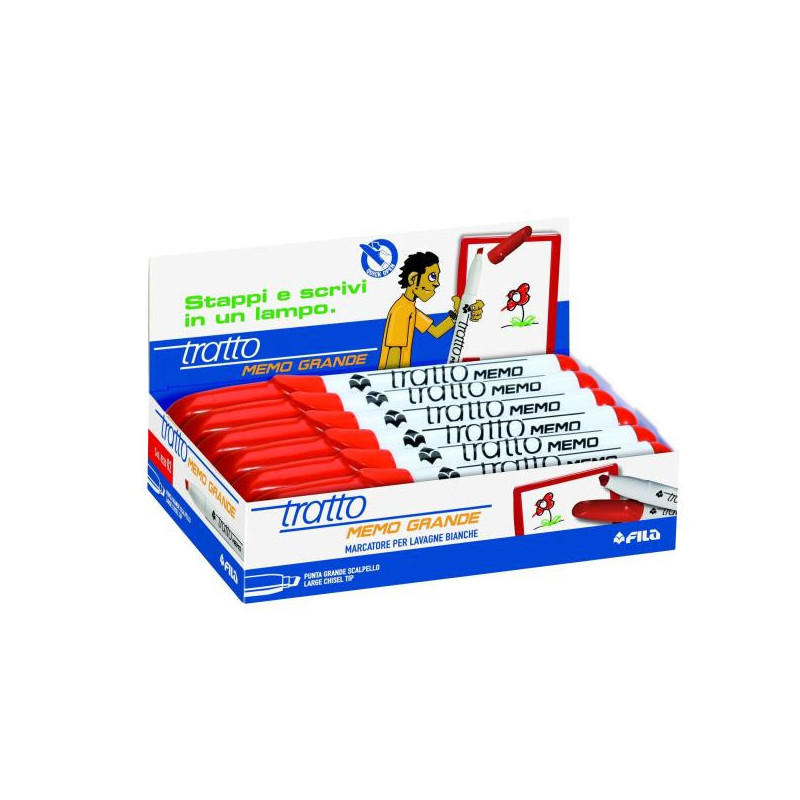 Tratto 852002 evidenziatore 12 pz Rosso