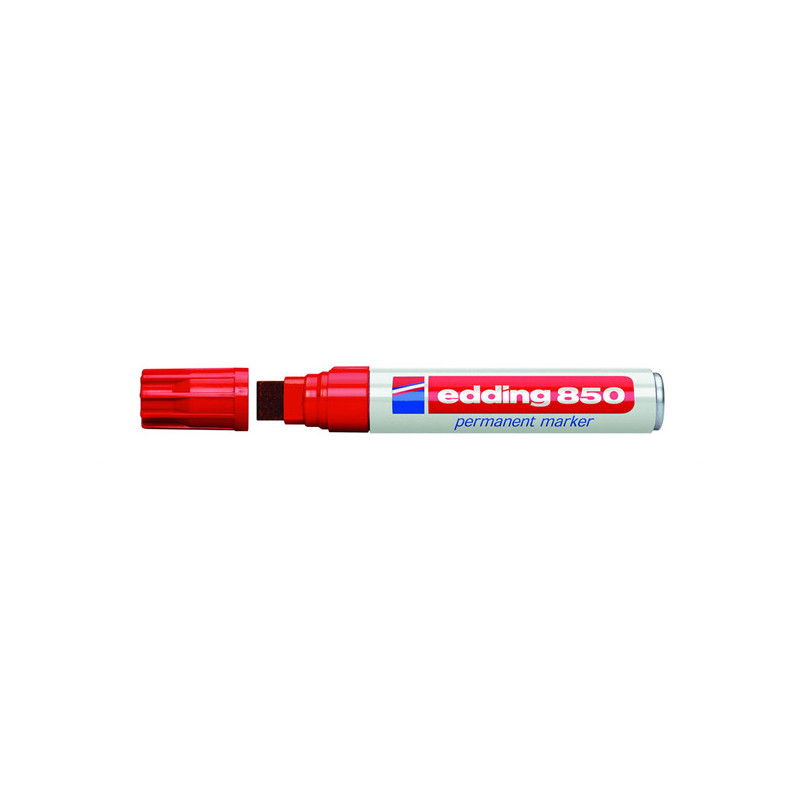 Edding 4-850 002 marcatore permanente Punta smussata Rosso 5 pz