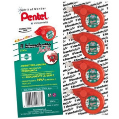 Pentel 0100819 nastro di correzione 10 m Rosso