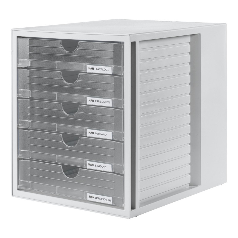 HAN 1450-63 vassoio da scrivania Polistirolo Grigio, Translucent