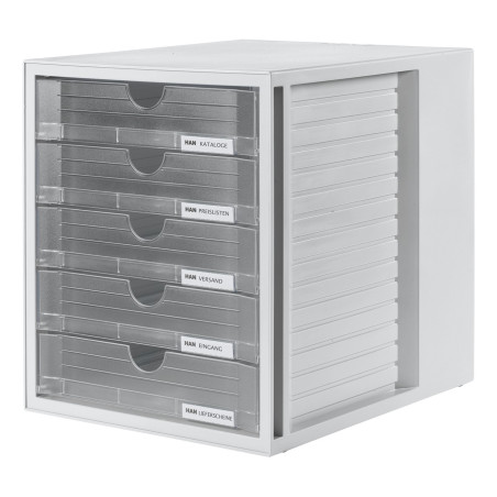 HAN 1450-63 vassoio da scrivania Polistirolo Grigio, Translucent