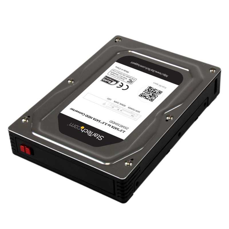 StarTech.com Box esterno adattatore per dischi rigidi SATA da 2,5" a 3,5" in alluminio con altezza massima SSD / HDD  25SAT35HDD