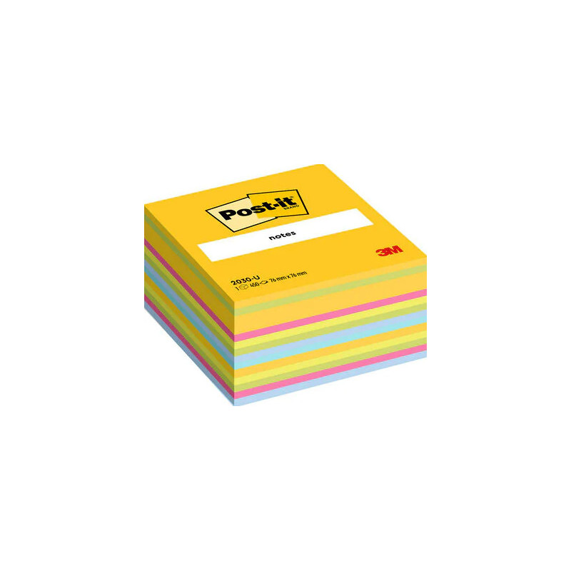 Post-It 7100172383 pouch autoadesiva Quadrato Blu, Verde, Rosa, Giallo 450 fogli Autoadesivo