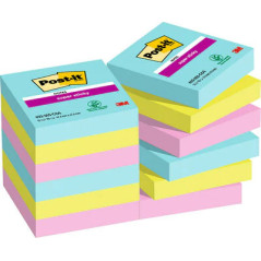 Post-It 622-12SS-COS pouch autoadesiva Quadrato Blu, Verde, Rosa 90 fogli Autoadesivo
