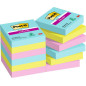 Post-It 622-12SS-COS pouch autoadesiva Quadrato Blu, Verde, Rosa 90 fogli Autoadesivo