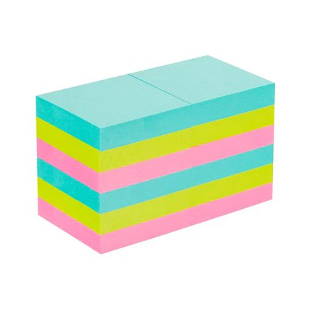 Post-It 622-12SS-COS pouch autoadesiva Quadrato Blu, Verde, Rosa 90 fogli Autoadesivo