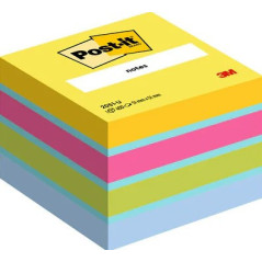 Post-It 2051-U pouch autoadesiva Quadrato Blu, Verde, Rosa, Giallo 400 fogli Autoadesivo