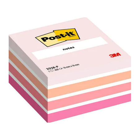 Post-It 2028-P pouch autoadesiva Quadrato Arancione, Rosa, Bianco 450 fogli Autoadesivo