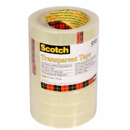Scotch 7100194348 nastro adesivo da cancelleria 66 m Acrilico, Polipropilene (PP) Trasparente 8 pz