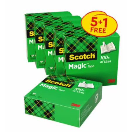 Scotch 7100054673 33 m Acrilico Trasparente 6 pz