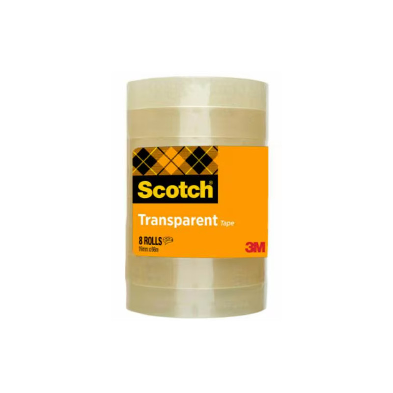 Scotch 7100213204 nastro adesivo da cancelleria 66 m Acrilico, Polipropilene (PP) Trasparente 8 pz