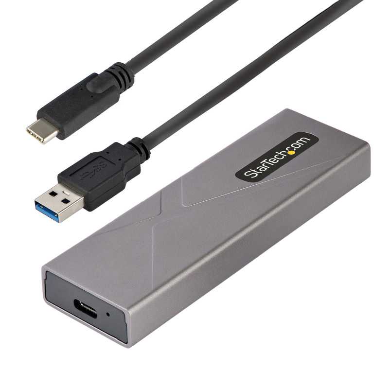 StarTech.com Box SSD M2 NVME - Adattatore USB-C 10Gbps a M.2 NVMe/SATA - Case Esterno USB-C (3.0/3.1) in Allu M2-USB-C-NVME-SATA