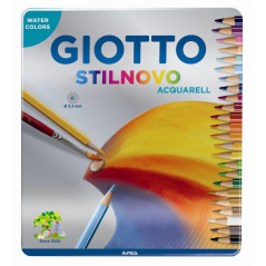 F.I.L.A. Scatola Metallo 24 Pastelli Giotto Stilnovo Acquarellabili