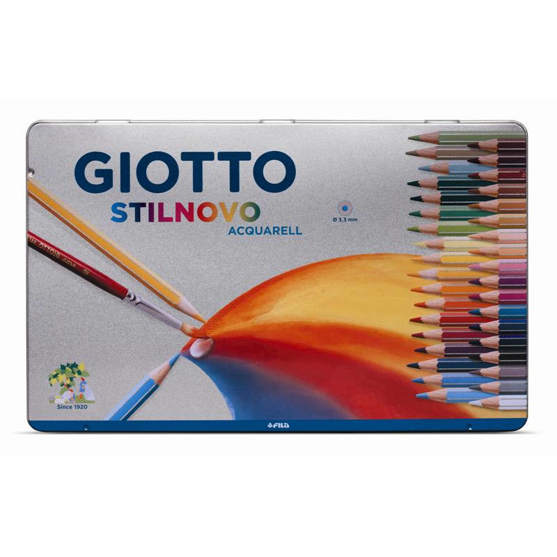 F.I.L.A. Scatola Metallo 36 Pastelli Giotto Stilnovo Acquarellabili
