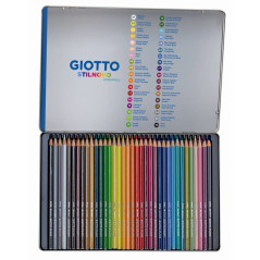 F.I.L.A. Scatola Metallo 36 Pastelli Giotto Stilnovo Acquarellabili