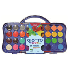 F.I.L.A. Scatola 36 Pastiglie Acquerelli Con 2 Pennelli