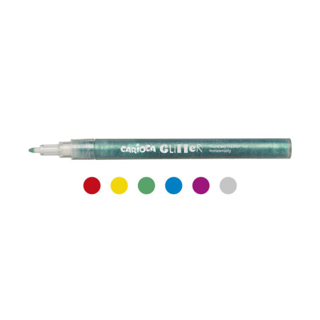 Carioca 42190 evidenziatore 6 pz Blu, Verde, Grigio, Viola, Rosso, Giallo