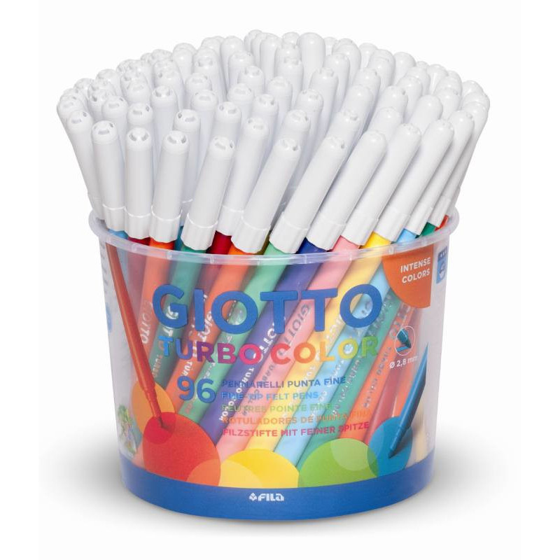 F.I.L.A. Barattolo 96 Giotto Turbo Color - Diametro Punta 2,8Mm