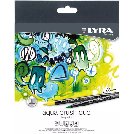 Lyra Aqua Brush Duo marcatore Colori assortiti 36 pz